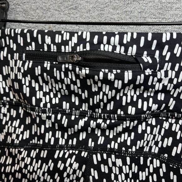 Nike Running Leggings Women Size S Black White Printed Mesh Cropped Yoga Stretch - Picture 10 of 14